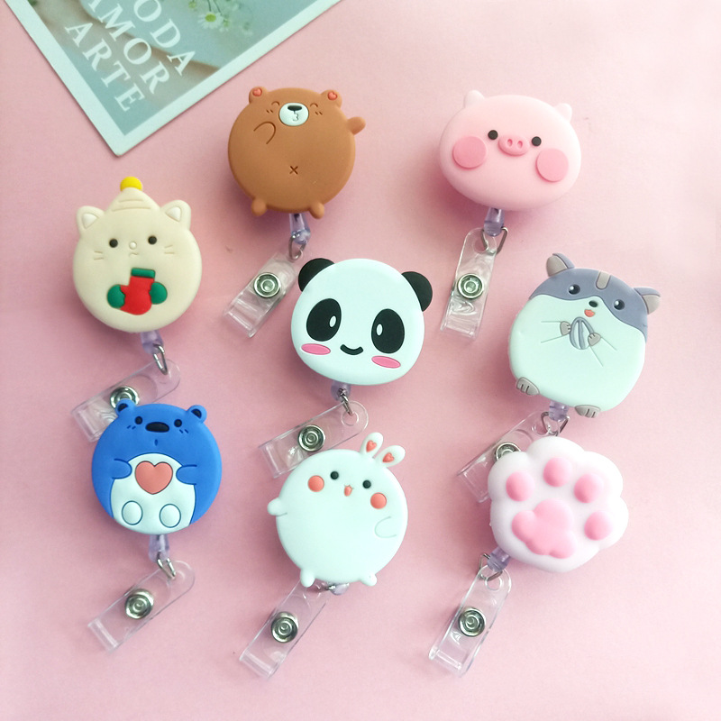 Kawaii Tech Accessories - Cartoon Panda Hamster Kat Badge Rollen